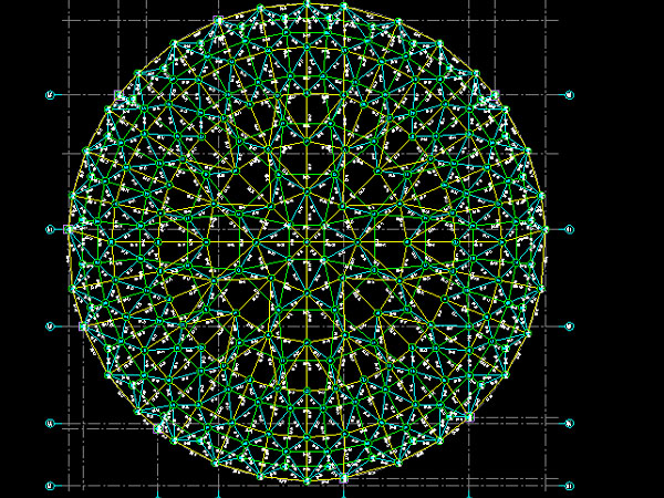 阜阳明光正元广场圆形网架
